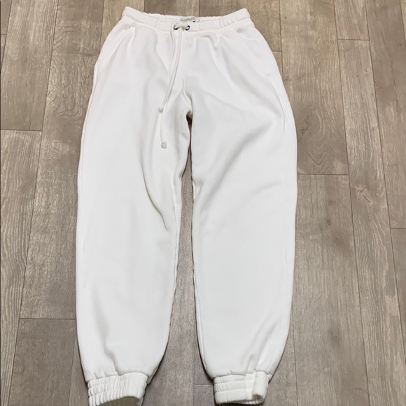 Abercrombie & Fitch Pants - Abercrombie & Fitch White Fleece Track Joggers